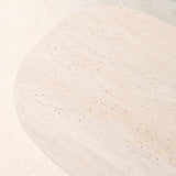 Gion Console | Travertine with Latte Oak Base (140cm)