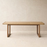 Hover Leather Bench | Latte Oak Frame - Arena (140cm)
