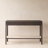 Nell Console | Travertine with Bison Oak Frame (120cm)