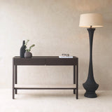 Nell Console | Travertine with Bison Oak Frame