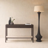 Nell Console | Travertine with Bison Oak Frame (120cm)