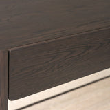 Nell Console | Travertine with Bison Oak Frame (120cm)