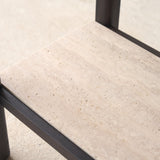 Nell Console | Travertine with Bison Oak Frame (120cm)