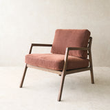 Nysse Fabric Armchair | Latte Oak Frame - Russet