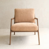 Nysse Fabric Armchair | Latte Oak Frame - Yak
