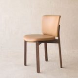 Pinta Leather Dining Chair | Espresso Oak Frame - Pecan