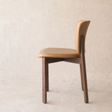 Pinta Leather Dining Chair | Espresso Oak Frame - Pecan