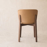 Pinta Leather Dining Chair | Espresso Oak Frame - Pecan