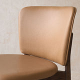 Pinta Leather Dining Chair | Espresso Oak Frame - Pecan