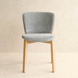 Pinta Fabric Dining Chair | Blonde Oak Frame - Gunmetal