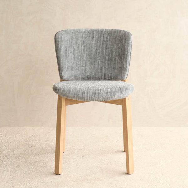 Pinta Fabric Dining Chair | Blonde Oak Frame - Gunmetal
