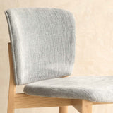 Pinta Fabric Dining Chair | Blonde Oak Frame - Gunmetal