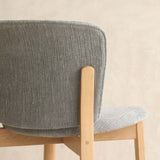 Pinta Fabric Dining Chair | Blonde Oak Frame - Gunmetal