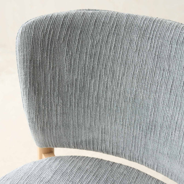 Pinta Fabric Dining Chair | Blonde Oak Frame - Gunmetal