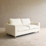 Ponte Fabric Sofa | Blonde Oak - Panna Cotta (185cm)
