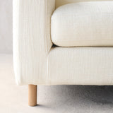 Ponte Fabric Sofa | Blonde Oak - Panna Cotta (185cm)