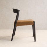 Ronda Leather Dining Chair | Bison Oak Frame - Nut