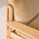 Wren Armchair | Oak with Brown Leather Harness - Canopy