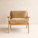 Wren Armchair | Oak with Brown Leather Harness - Canopy