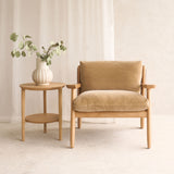 Wren Armchair | Oak with Brown Leather Harness - Canopy