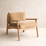 Wren Armchair | Oak with Brown Leather Harness - Canopy