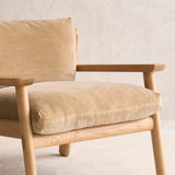 Wren Armchair | Oak with Brown Leather Harness - Canopy