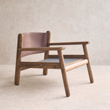Wren Armchair | Latte Oak with Brown Leather Harness - Glen