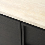 Yorke Plain TV Console | Travertine - Bison Oak