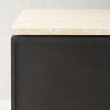 Yorke Plain TV Console | Travertine - Bison Oak