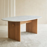 Tolv Kelly Dining Table Marble Top Bespoke Custom Oak Legs from Originals Furniture Singapore