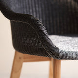 Avril Bar Stool | Teak Frame - Black