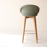 Avril Bar Stool | Teak Frame - Dusty Green
