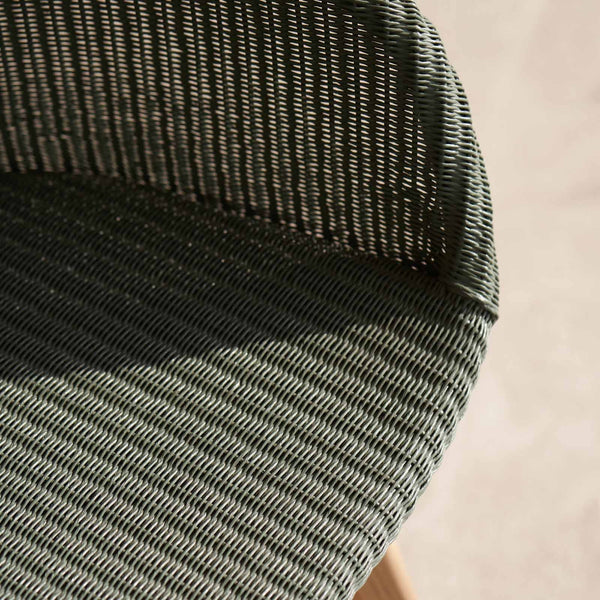 Avril Bar Stool | Teak Frame - Dusty Green