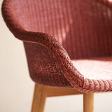 Avril Bar Stool | Teak Frame - Terracotta