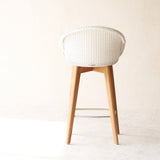 Avril Counter Stool | Teak Frame - Pure White