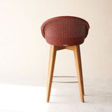 Avril Counter Stool | Teak Frame - Terracotta
