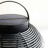 Tika Outdoor Lantern | Teak Base - Black