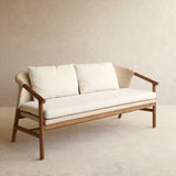 Aiko Outdoor Sofa | White Shell Frame with Sand Cushions