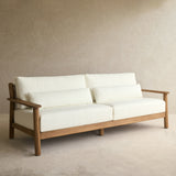 Capri Outdoor Sofa | 3 Seater - Graige with Snow Cushion