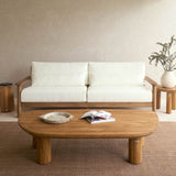 Capri Outdoor Sofa | 3 Seater - Graige with Snow Cushion