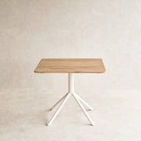 Arioso Teak Outdoor Bistro Table | White Base
