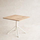 Arioso Teak Outdoor Bistro Table | White Base