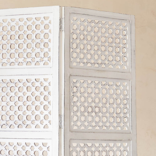 Circles Room Divider | 4 Panels - White