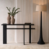 Abstract Console | Teak - Black (133cm)