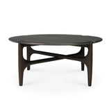 PI Round Coffee Table | Mahogany - Dark Brown