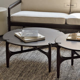 PI Round Coffee Table | Mahogany - Dark Brown