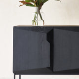 Stairs Sideboard | Oak - Black (200cm)