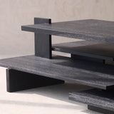 Abstract Coffee Table | Teak - Black