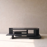 Abstract Coffee Table | Teak - Black