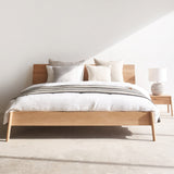 Air Oak Bed Frame with Air Bedside Table